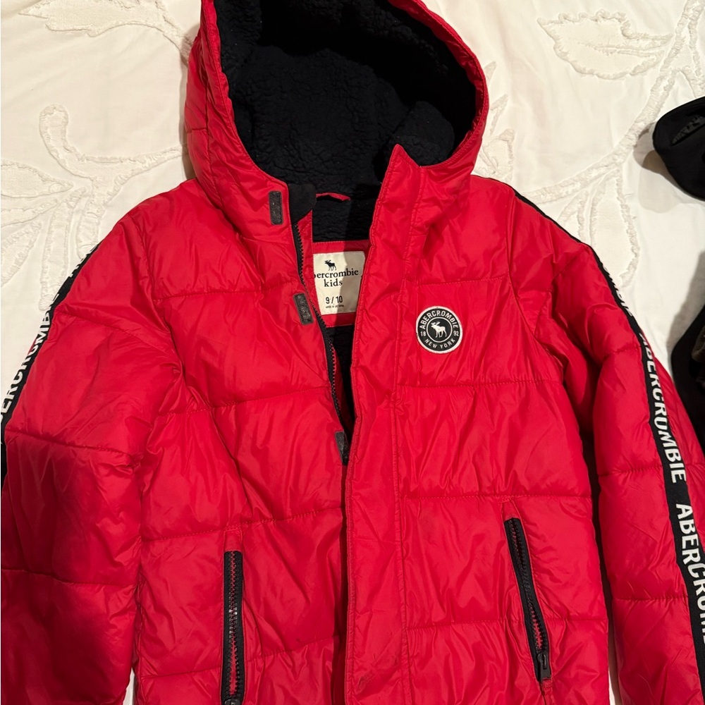 Abercrombie Red Puffer Jacket
